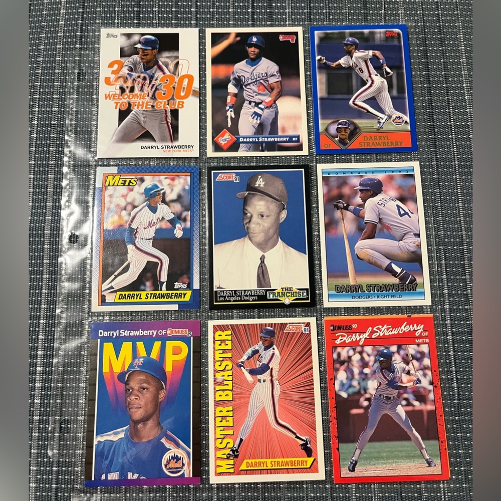⚾️ Darryl Strawberry MLB Baseball Sports Trading Cards, Set of 10